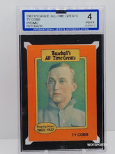 Load image into Gallery viewer, 1987 Hygrade All-Time Greats Ty Cobb Promo Red Back ISA 4 VG-EX
