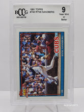 将图片加载到图库查看器，1991 Topps Ryne Sandberg #740 Chicago Cubs BCCG 9 Mint
