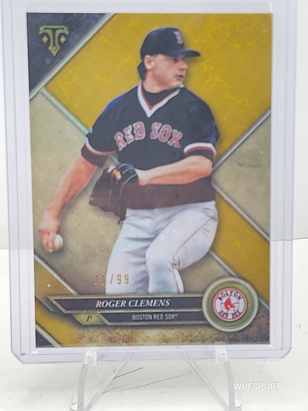 2017 Topps Triple Threads Gold 16/99 Roger Clemens #84 Boston Red Sox