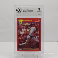 Load image into Gallery viewer, 1989 Score Hottest 100 Stars Paul Molitor #57 Milwaukee Brewers BCCG 9 Mint
