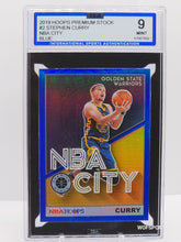 将图片加载到图库查看器，STEPHEN CURRY 2019/20 HOOPS PREMIUM STOCK #2 NBA CITY Blue ISA 9 Mint
