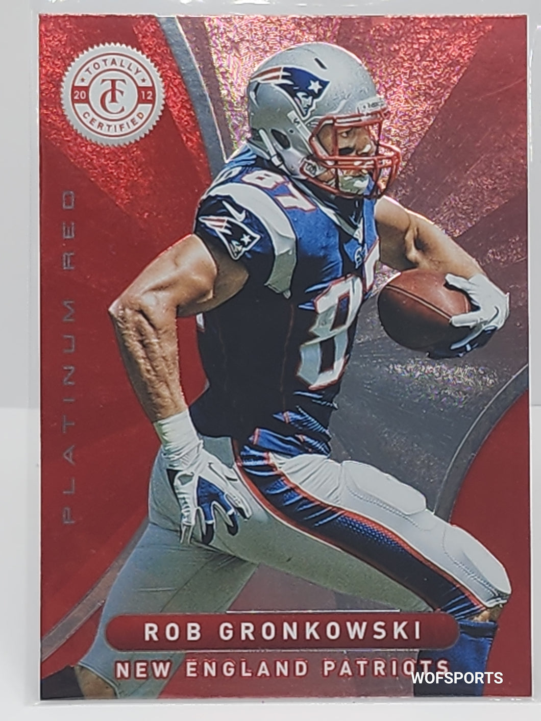 2012 Panini Totally Certified Platinum Red #87 Rob Gronkowski New England Patriots