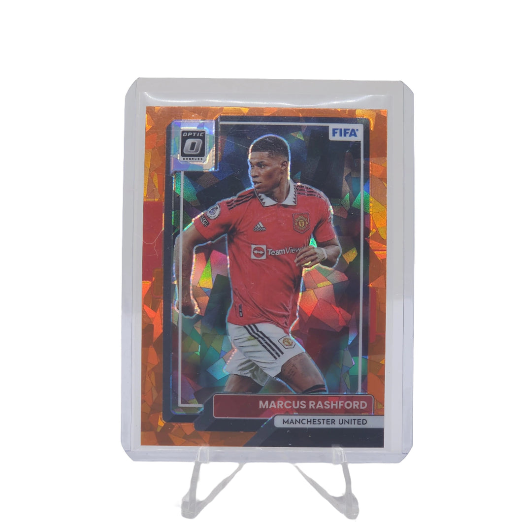 2022-23 Donruss Optic FIFA Orange Cracked Ice Marcus Rashford #167