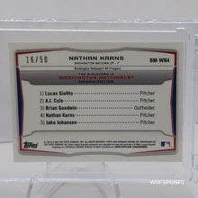 Load image into Gallery viewer, 2014 Bowman Chrome Mini Orange Refractor /50 Nathan Kaans #BM-WN4 Washington Nationals
