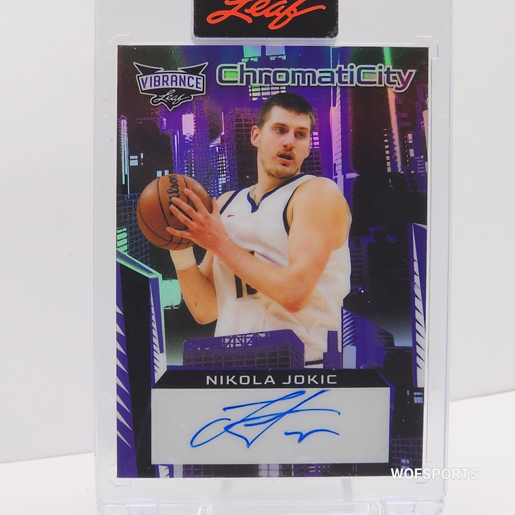 2023 Leaft Vibrance Autographed 5/5 Nikola Jokic #CC-NJ1 Denver Nuggets