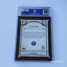 Load image into Gallery viewer, 2021 Topps Chrome Merlin UEFA Prophecy Fulfilled Lionel Messi #PF-7 ISA 9 Mint
