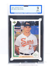 将图片加载到图库查看器，1991 Upper Deck Top Prospect Mike Mussina #65 Baltimore Orioles ISA 9 Mint
