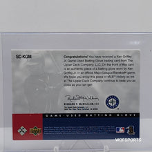 Load image into Gallery viewer, 2001 Upper Deck Gold Glove Slugger&#39;s Choice Batting Glove Ken Griffey Jr. #SC-KGM

