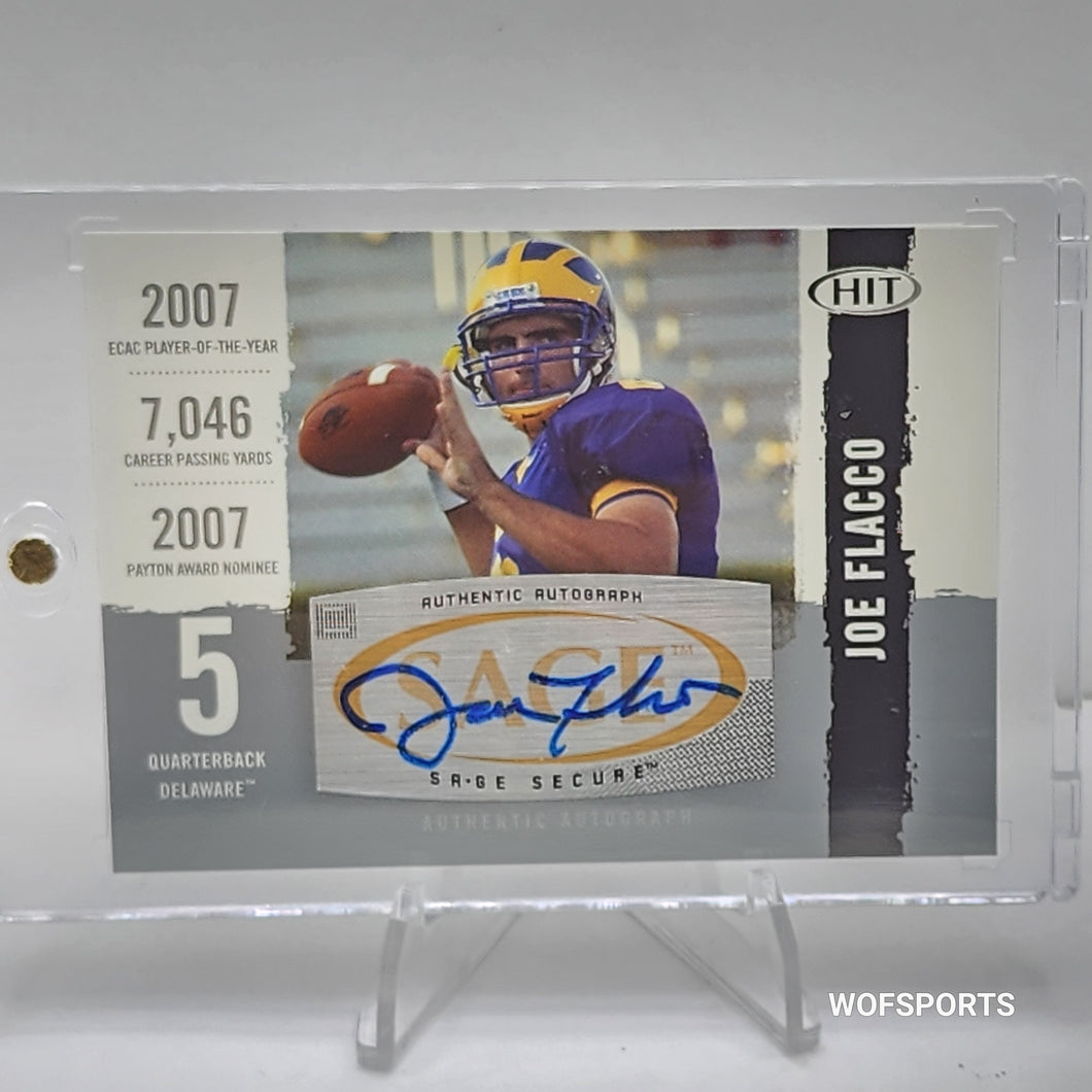 2008 SAGE Hit Auto Joe Flacco #A5 Rookie Auto RC