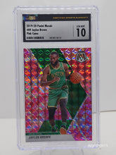 Load image into Gallery viewer, 2019-20 Mosaic Jaylen Brown Pink Camo Prizm Refractor SP #89 Boston Celtics CSG 10 Gem Mint
