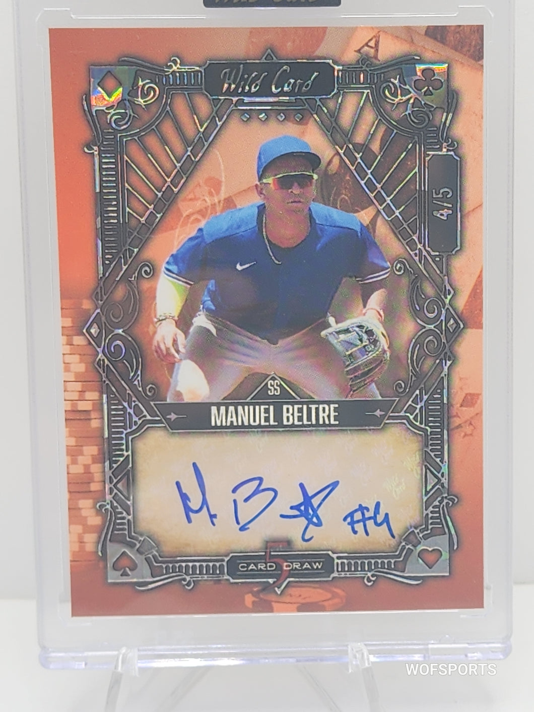 2023 Wild Card 5 Card Draw Auto 4/5 Manuel Beltre #5CDV-47 Toronto Blue Jays