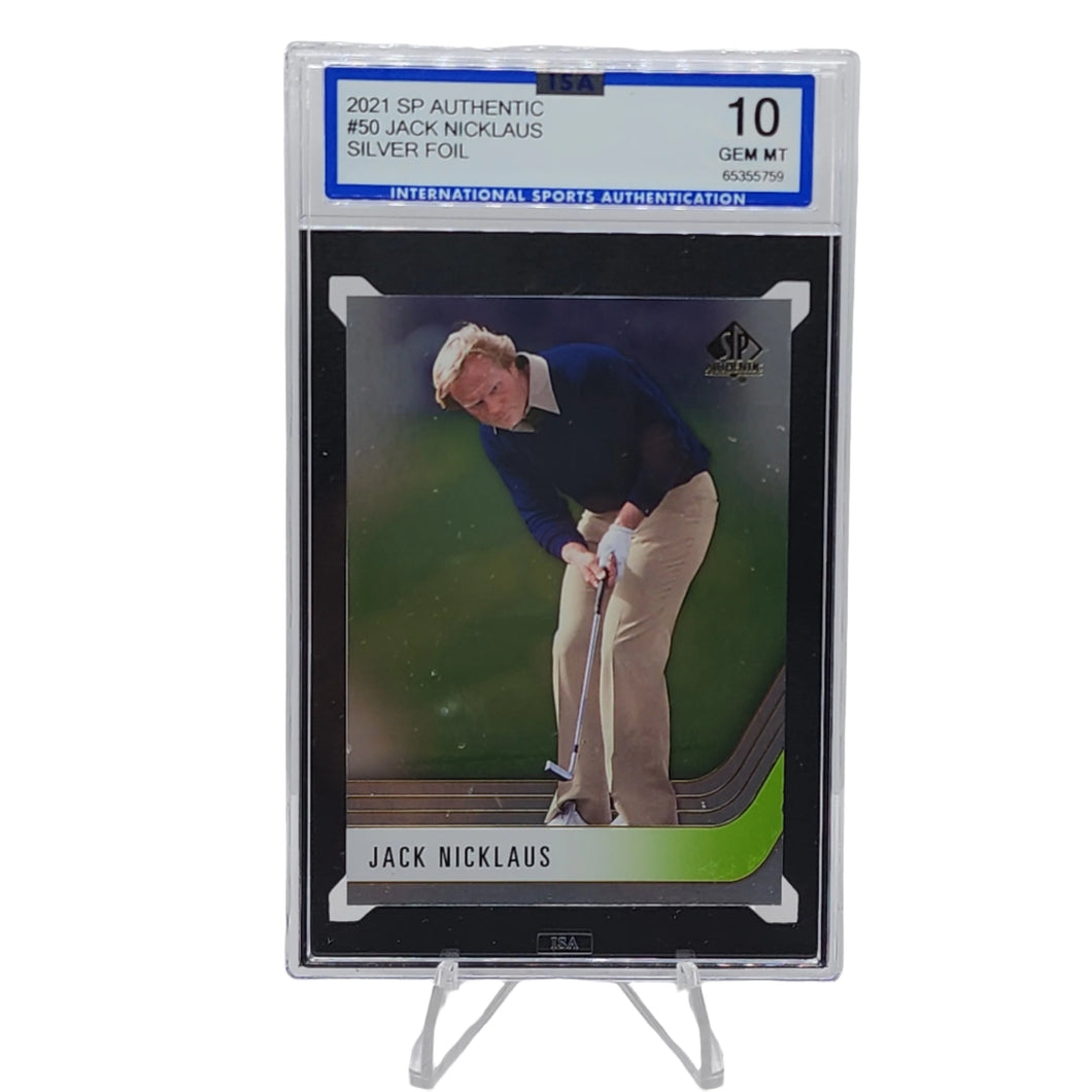 عملة معدنية أصلية من فئة SP رقم 50 من Jack Nicklaus Silver Foil ISA 10 Gem Mint لعام 2021