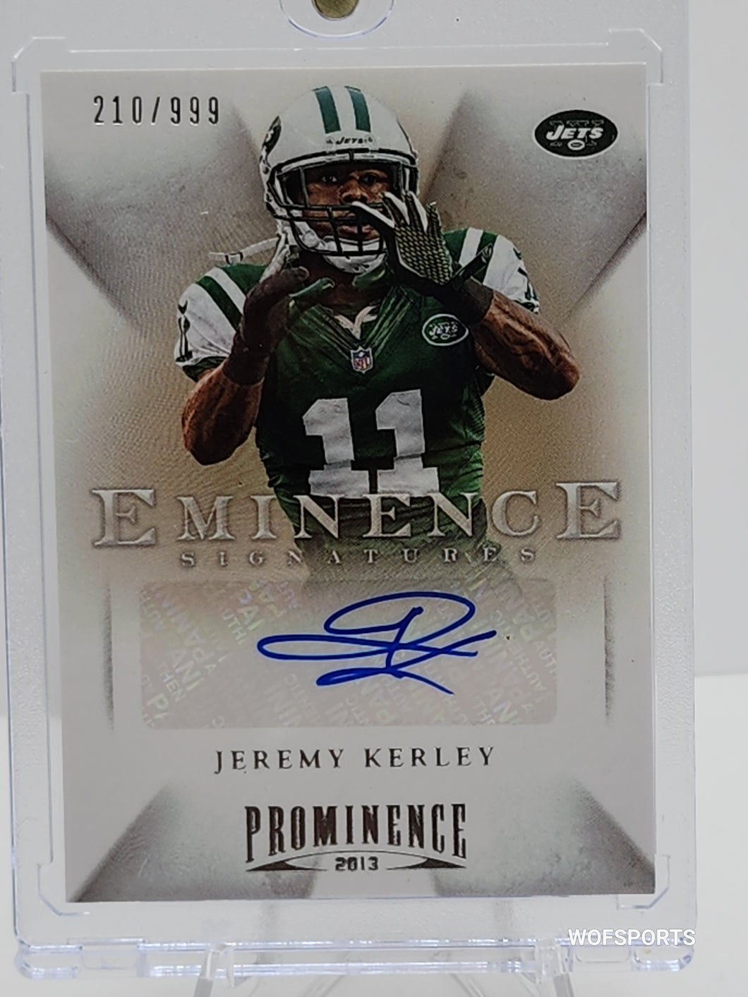 2013 Panini Prominence Eminence Signature #10 Jeremy Kerley 210/999 New York Jets