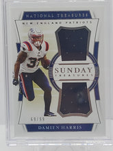 将图片加载到图库查看器，2020 Panini National Treasure Dual Relic #/99 Damien Harris #SR-DHA New England Patriots
