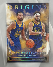 Load image into Gallery viewer, 2022 Panini Origins Stephen Curry/Klay Thompson Roots Of Greatness SP
