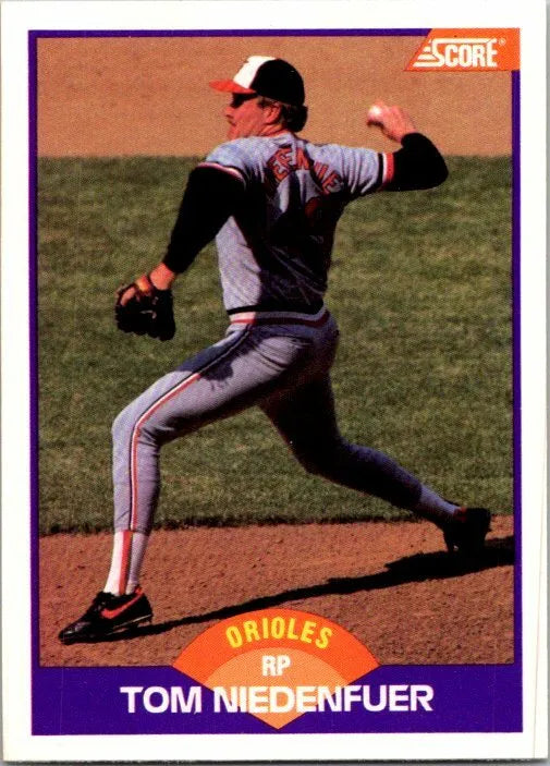 1989 Score Tom Niedenfuer #252 Baltimore Orioles