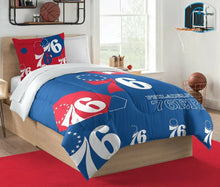 Load image into Gallery viewer, Philadelphia 76ers Hexagon Comforter Set - Assorted Size
