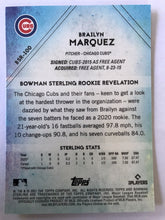 Load image into Gallery viewer, 2021 Topps Bowman Sterling Brailyn Marquez Rookie #BSR-100 Chicago Cubs
