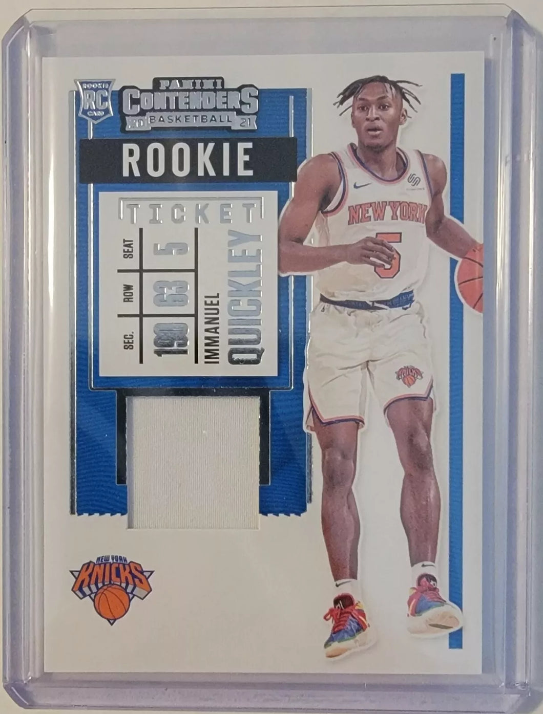 2020-21 Panini Contenders Rookie Ticket Jersey #RS-IQK Immanuel Quickley
