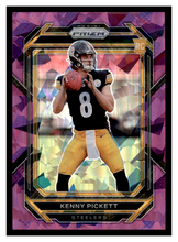 Load image into Gallery viewer, Kenny Pickett 2022 Panini Prizm #301 Rookie Purple Cracked Ice /225 RC SP Pittsburgh Steelers
