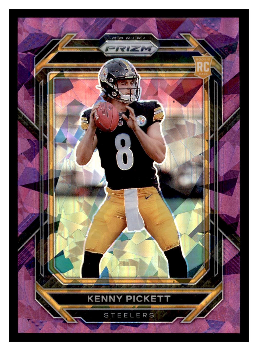 Kenny Pickett 2022 Panini Prizm #301 Rookie Purple Cracked Ice /225 RC SP Pittsburgh Steelers