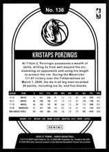 Load image into Gallery viewer, Kristaps Porzingis 2020-21 Panini NBA Hoops E40 #136 Dallas Mavericks

