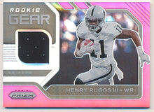 Load image into Gallery viewer, 2020 Panini Prizm HENRY RUGGS III RC Pink ROOKIE GEAR PATCH PRIZM Raiders
