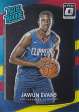 Load image into Gallery viewer, 2017-18 Donruss Optic JAWUN EVANS #162 Red Yellow Rated Rookie LA Clippers
