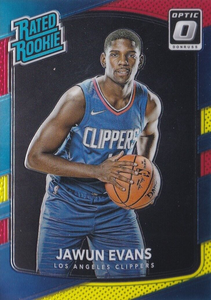 2017-18 Donruss Optic JAWUN EVANS #162 Red Yellow Rated Rookie LA Clippers