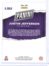 Load image into Gallery viewer, JUSTIN JEFFERSON 2023 PANINI FATHER&#39;S DAY SILVER PRIZM /199 LSU TIGERS
