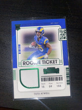 Load image into Gallery viewer, 2021 Panini Contenders Rookie Ticket Swatches Tutu Atwell RC Swatches #RSV-TAT
