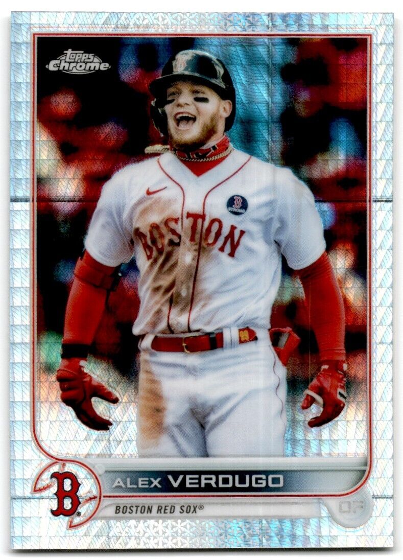 2022 Topps Chrome Prism Refractor Alex Verdugo #33 Boston Red Sox