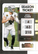 Load image into Gallery viewer, 2021 Contenders DEREK CARR Football Card 57 Las Vegas Raiders
