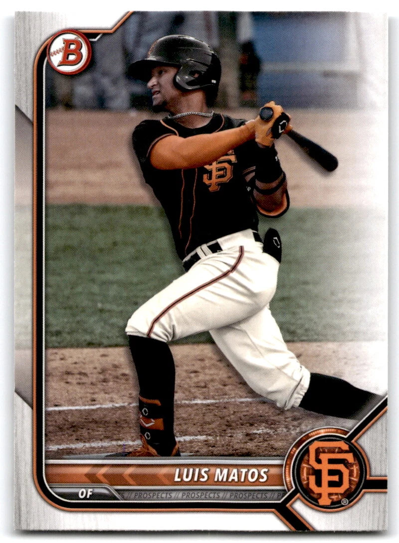 2022 Bowman Prospects Luis Matos BP-55 San Francisco Giants