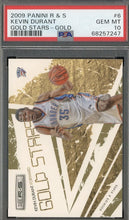 Load image into Gallery viewer, 2009 Panini R &amp; S Gold Stars Gold #6 Kevin Durant Warriors /500 PSA 10 GEM MINT
