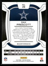 Load image into Gallery viewer, 2022 Panini Certified Mirror Dak Prescott #56/349 Dallas Cowboys #26
