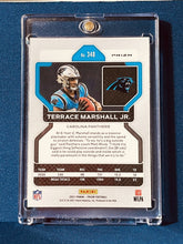 Load image into Gallery viewer, 2021 Panini Prizm Terrace Marshall Jr Orange Disco SP Rookie Card Panthers #348
