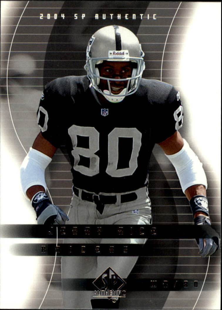 2004 SP Authentic Football Card #64 Jerry Rice Oakland Raiders