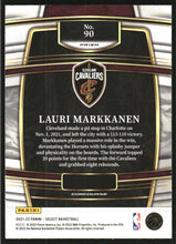 Load image into Gallery viewer, 2021-22 Panini Select Lauri Markkanen Blue Prizm #90 Cleveland Cavaliers
