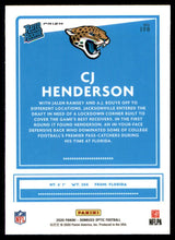 Load image into Gallery viewer, CJ HENDERSON 2020 Donruss Optic BLUE SCOPE Prizm RC #198 JAGUARS
