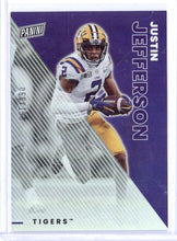 Load image into Gallery viewer, JUSTIN JEFFERSON 2023 PANINI FATHER&#39;S DAY SILVER PRIZM /199 LSU TIGERS
