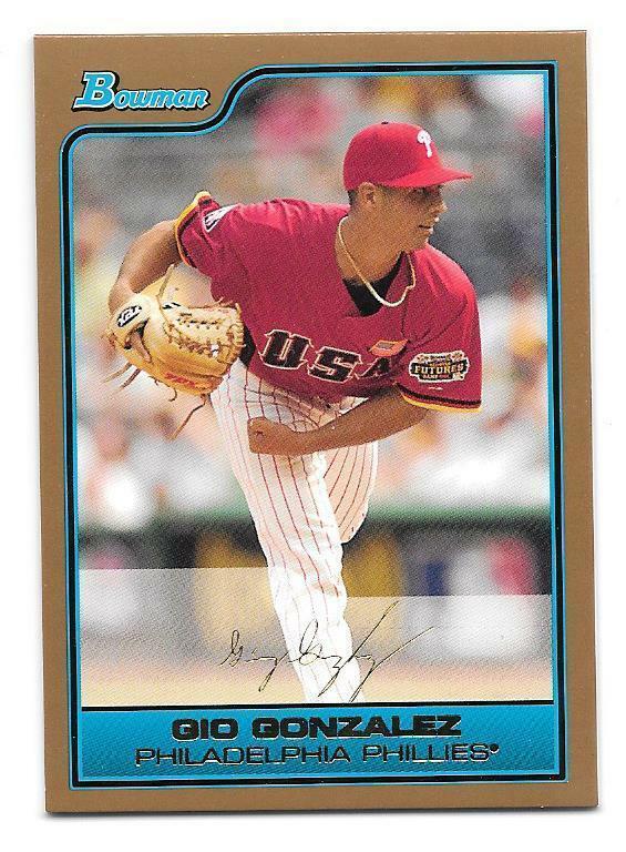 2006 Topps Bowman Gio Gonzalez Gold #FG7 Phillies