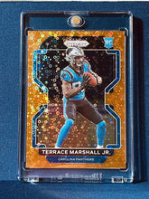 Load image into Gallery viewer, 2021 Panini Prizm Terrace Marshall Jr Orange Disco SP Rookie Card Panthers #348
