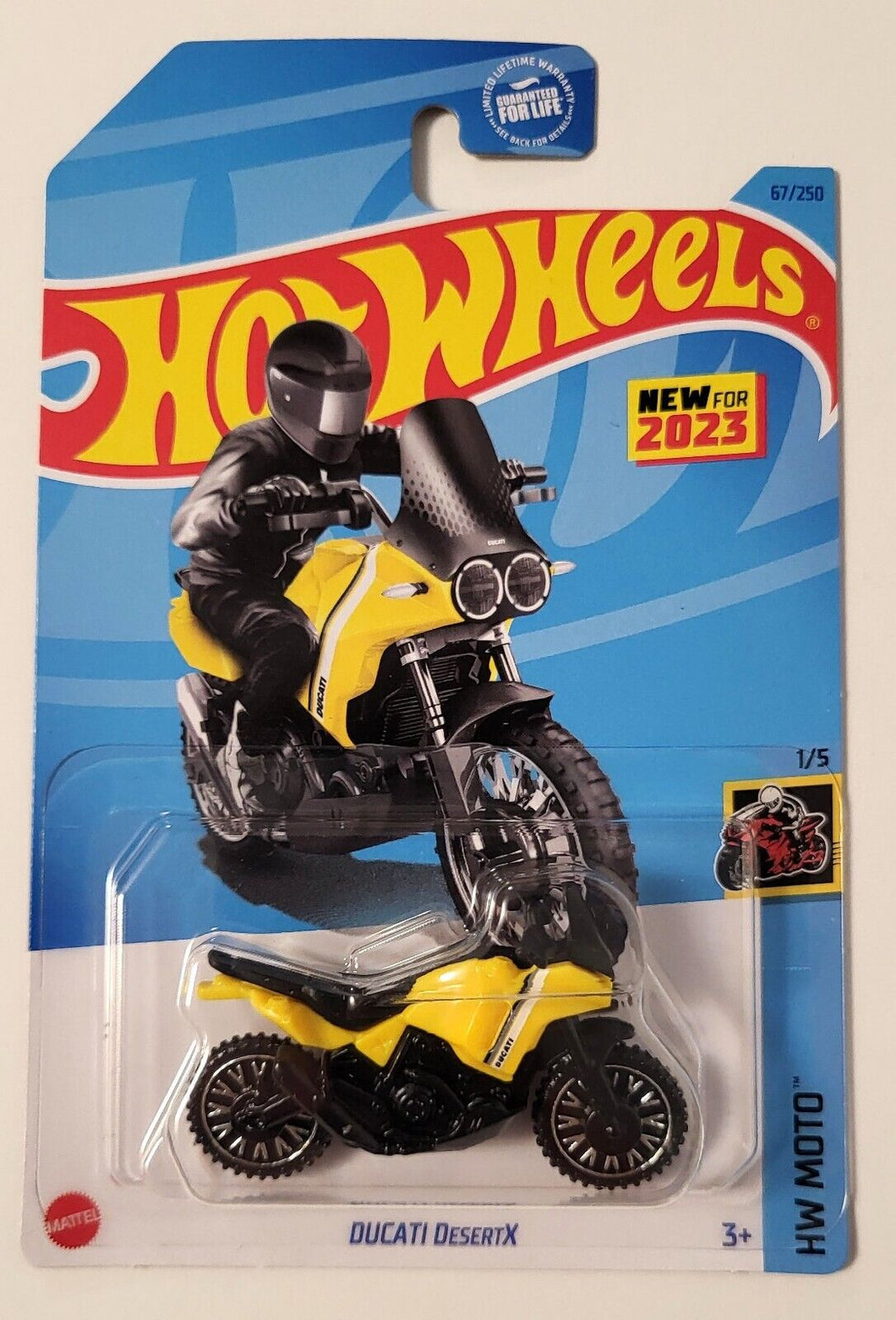 2023 Hot Wheels Ducati Desert X (Yellow) HW Moto 1/5, 67/250 New for 2023