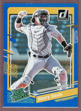 Load image into Gallery viewer, 2023 Panini Donruss Rated Prospects Blue Holo Henry Davis #36 Pittsburgh Pirates
