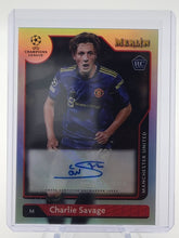 Load image into Gallery viewer, 2021-22 Topps Merlin Collection Chrome UCL Charlie Savage #A-CS Rookie Auto RC
