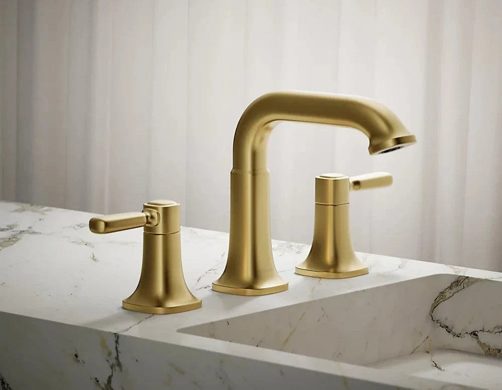 Kohler Terzet Widespread Bathroom Sink Faucet Gold