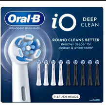 将图片加载到图库查看器，Oral-B iO Deep Clean Replacement Toothbrush Head, 9-count
