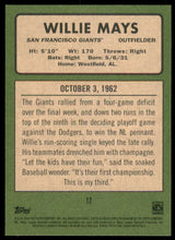 Load image into Gallery viewer, 2020 Topps Heritage 20 Gigantic Seasons #12 Willie Mays
