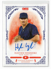 Load image into Gallery viewer, 2022 Onyx Vintage Extended Auto Blue Ink /400 Hayden Wesneski #VAHW Auto
